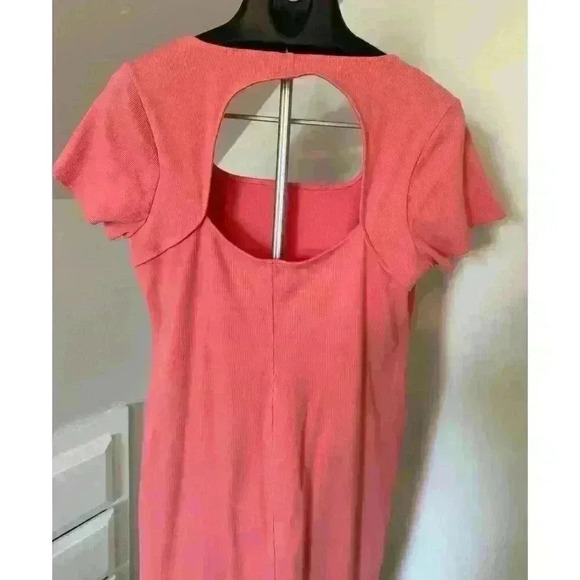 Nine West Women's Plus Dress Short Sleeve Casual Cotton Plus Size 2X Cruz Coral - Picture 3 of 10